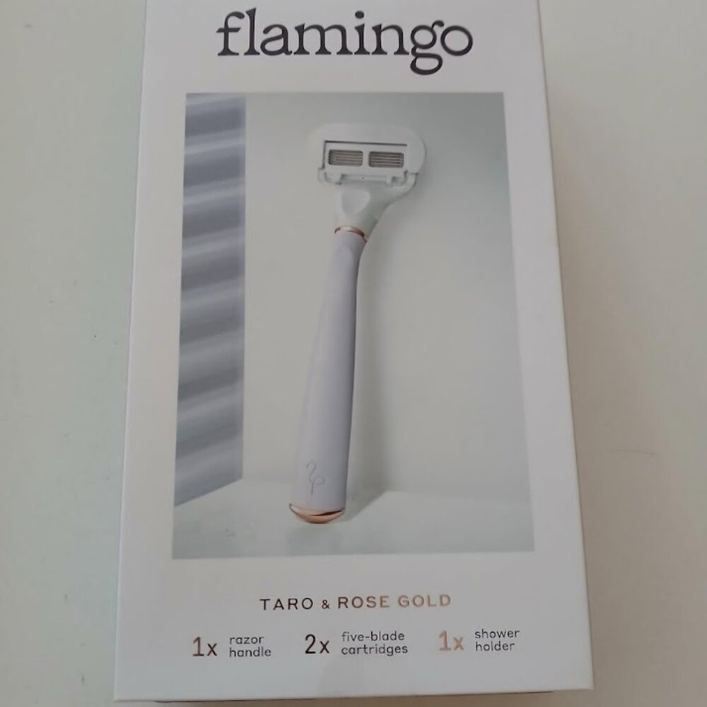 Flamingo Razor - Taro & Rose Gold - Women's Shaving Kit -  NEW